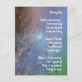 Cartão Postal Chuva da Manhã - Sinfonia da Poesia Natureza