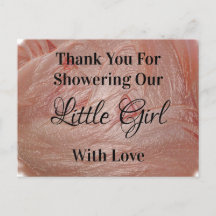 Chuva de Bebê Rosa Pastel Menina Elegante Agradeci