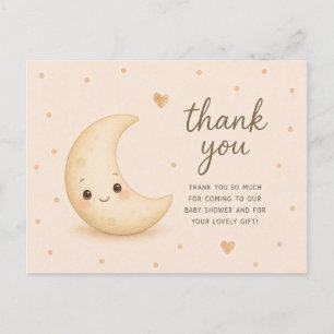 Cartão Postal Chuva de Bênçãos Smiley Moon Baby Shower