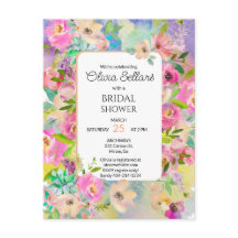 Chuva Floral Brilhante Chá de Noiva