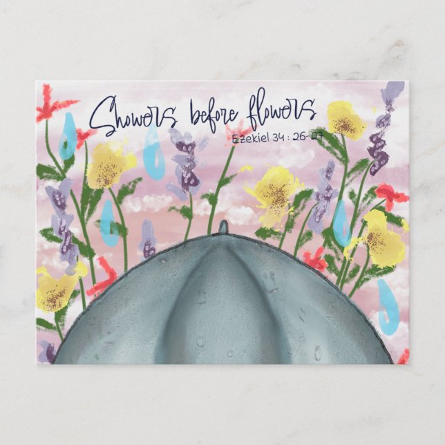 Cartão postal Chuvas Antes das Flores (Frente)