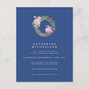 Cartão Postal CHUVEIRO DE NOIVA   Coroa de Pardal de Inverno em 