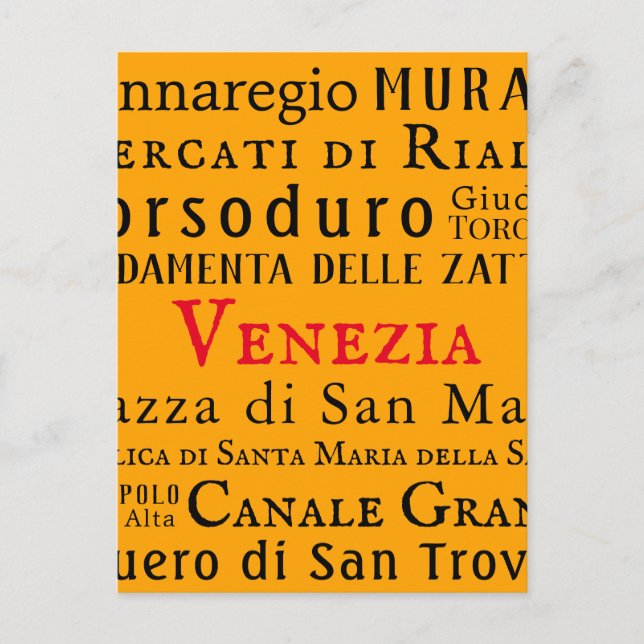 Cartão Postal Ciao Venezia! (Frente)