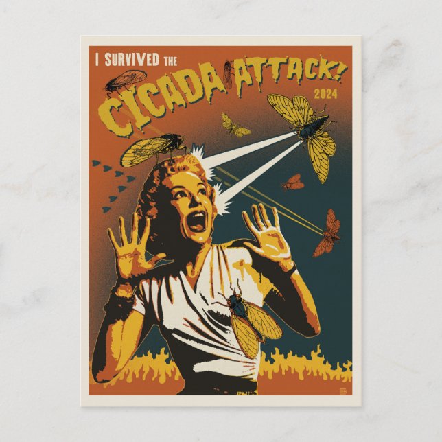 Cartão Postal Cicada Gritando Lady 2024 (Frente)