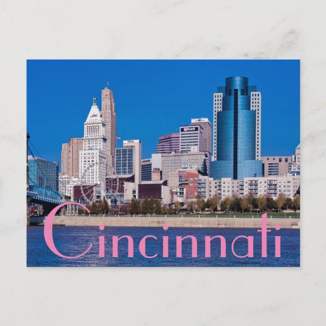 Cartão Postal Cicinnati , Ohio, a Rainha Cidade (Frente)
