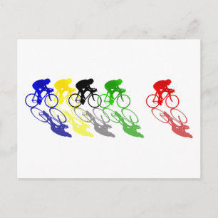 Cartão Postal ciclismo de corridas de bicicleta rodoviária