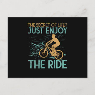 Cartão Postal Ciclista de Montanha Bicicleta de Montanha