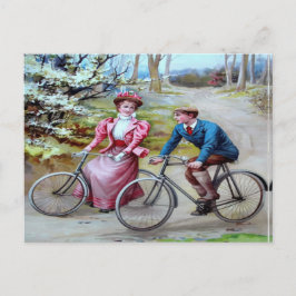 Cartão Postal Ciclistas Vintage