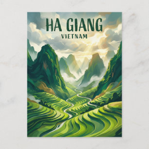 Cartão Postal Ciclo Ha Giang Vietnã