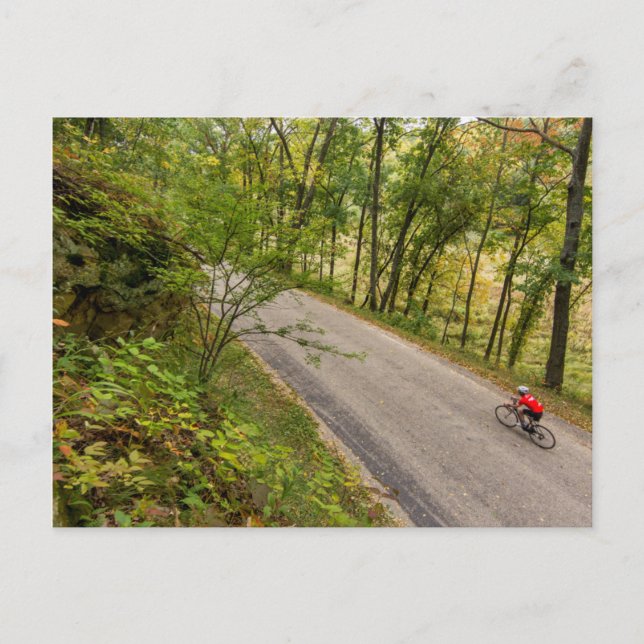 Cartão Postal Ciclo Rodoviário Na Estrada Rural (Frente)