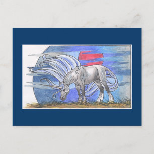 Cartão Postal Ciclo Unicórnio - Winter ©1999