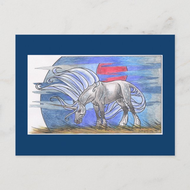 Cartão Postal Ciclo Unicórnio - Winter ©1999 (Frente)