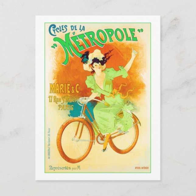 Cartão Postal Ciclos de la Metropole (Frente)