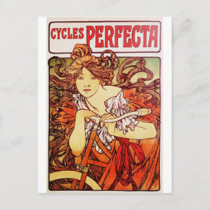 Cartão Postal Ciclos Perfeitos por Alphonse Mucha