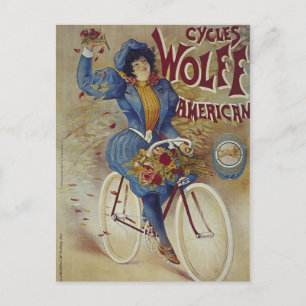 Cartão Postal Ciclos Wolff American Bicycle Poster