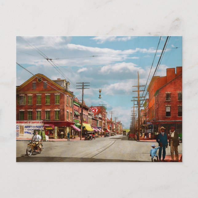 Cartão Postal Cidade - Alexandria VA - Ajustado de rei 1921 (Frente)