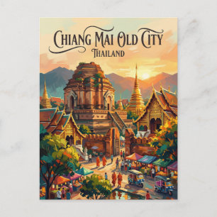Cartão Postal Cidade Antiga de Chiang Mai Tailândia
