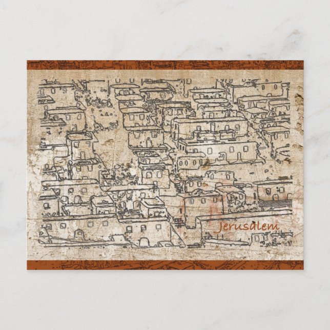 Cartão Postal Cidade Antiga de Jerusalém (Frente)