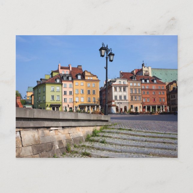 Cartão Postal Cidade Antiga de Varsóvia (Frente)