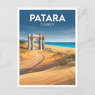 Cartão Postal Cidade Antiga e Praia de Patara Gelemiş Turquia