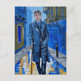 Cartão Postal Cidade antiga, homem, rua, cana