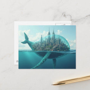 Cartão Postal Cidade Baleia Surreal