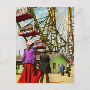 Cartão Postal Cidade - Chicago,IL - A primeira Roda Ferris 1893