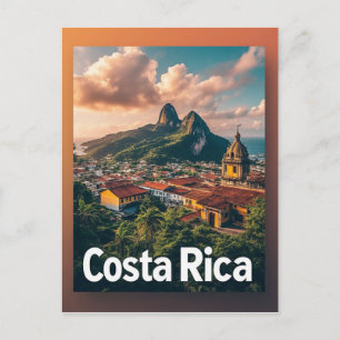 Cartão Postal Cidade Costeira Tropical da Costa Rica