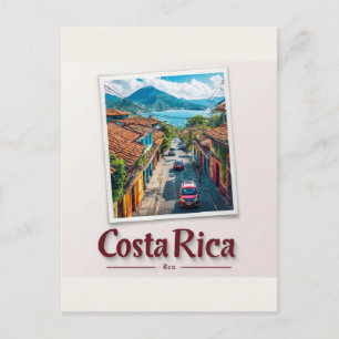 Cartão Postal Cidade Costeira Tropical da Costa Rica