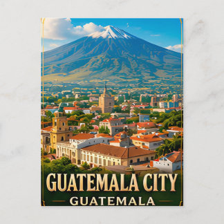 Cartão Postal Cidade da Guatemala Vulcão Patrimônio Maia Viagem