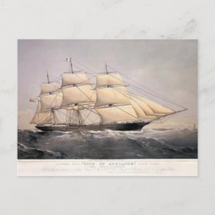 Cartão Postal Cidade de Adelaide Clipper - 1800s