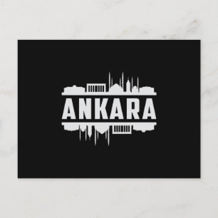 Cartão Postal Cidade de Ankara Turquia Skyline Cityscape Funny G