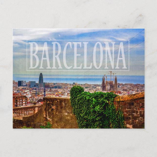 Cartão Postal Cidade de Barcelona (Frente)