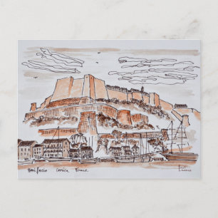 Cartão Postal Cidade de Bonifacio Córsega, França