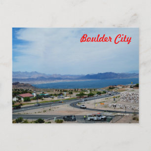 Cartão Postal Cidade de Boulder e Lago Mead