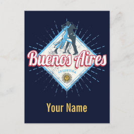 Cartão Postal Cidade de Buenos Aires Argentina Retro Tango Vinta