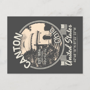 CARTÃO POSTAL CIDADE DE CANTON - OHIO VINTAGE
