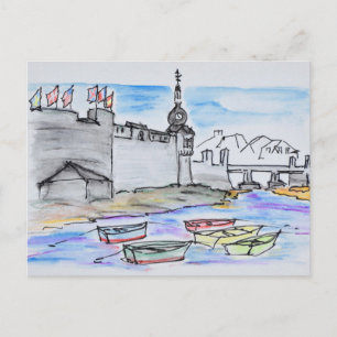 Cartão Postal Cidade de Concarneau Finistere, Bretanha