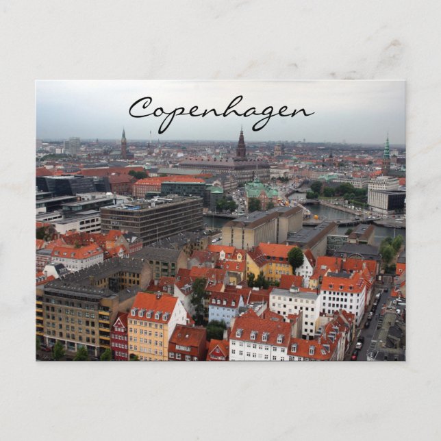 Cartão Postal cidade de copenhagen (Frente)