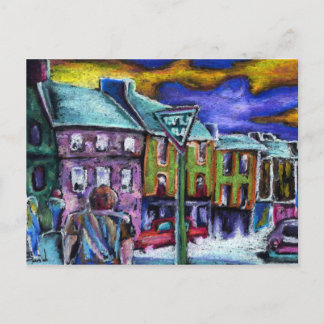 Cartão Postal Cidade de Dingle ao anoitecer