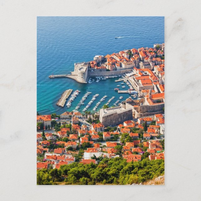 Cartão Postal Cidade de Dubrovnik de Above (Frente)