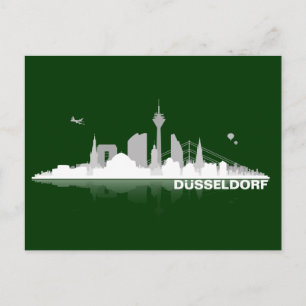 Cartão Postal Cidade de Düsseldorf - Skyline Postkarte / Karte