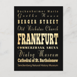 Cartão Postal Cidade de Frankfurt da Alemanha