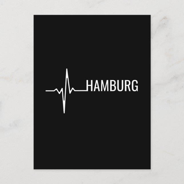 Cartão Postal Cidade de Heartbeat de Hamburgo (Frente)
