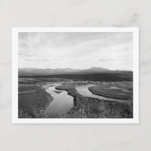 Cartão Postal Cidade de Iditarod, Alasca Fotografia