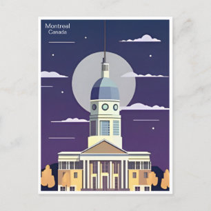 Cartão Postal Cidade de ilustração de turismo de safra de Montre