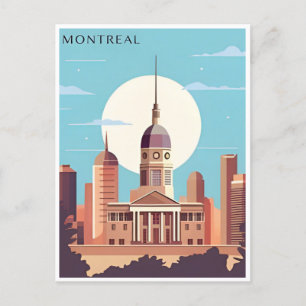 Cartão Postal Cidade de ilustração de turismo de safra de Montre