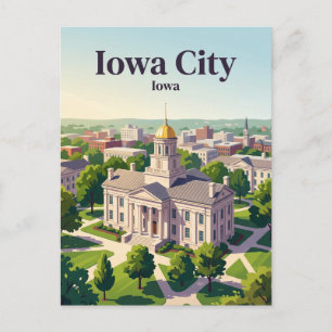 Cartão Postal Cidade de Iowa, Iowa