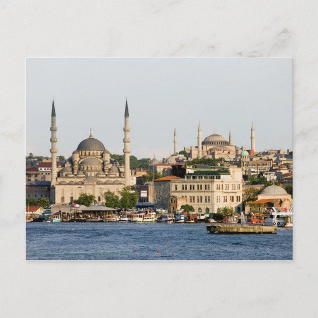 Cartão Postal Cidade de Istambul Skyline (Frente)