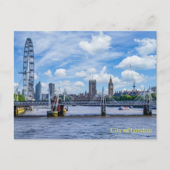 Cartão Postal Cidade de Londres (Frente)